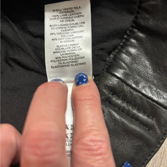 Leather Trucker Jacket size XS - Picture 3 of 5